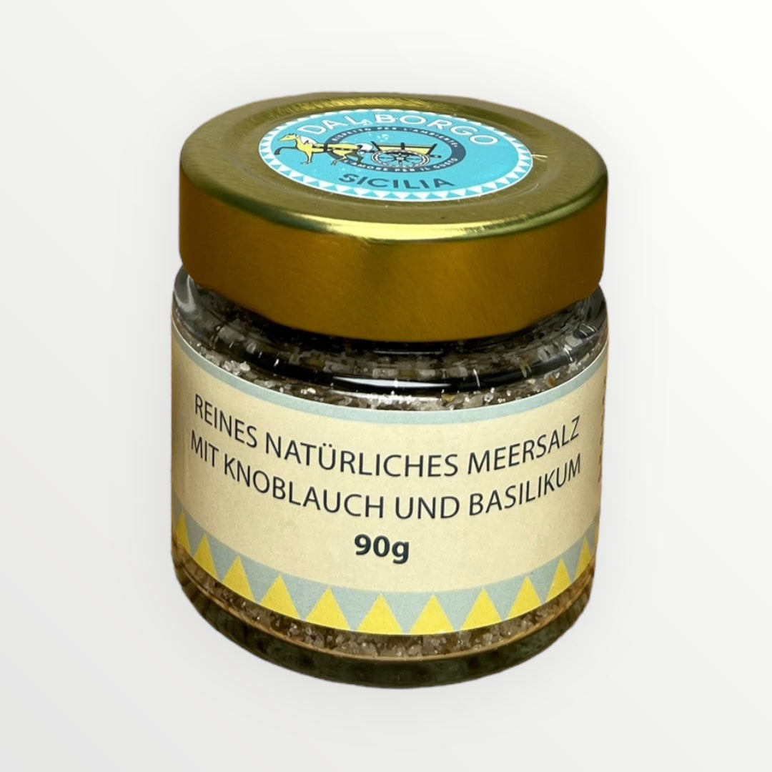 Meersalz mit Knoblauch und Basilikum - zur Zeit ausverkauft