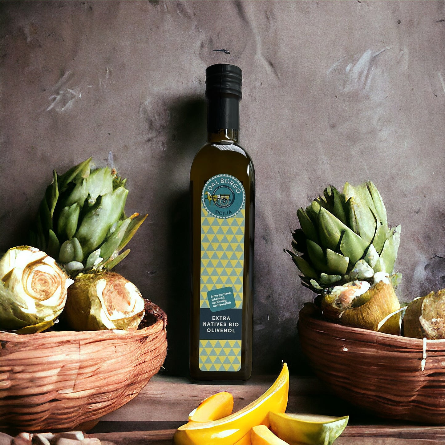 Sizilianisches Natives Bio Olivenöl Extra, 0,5 l Flasche