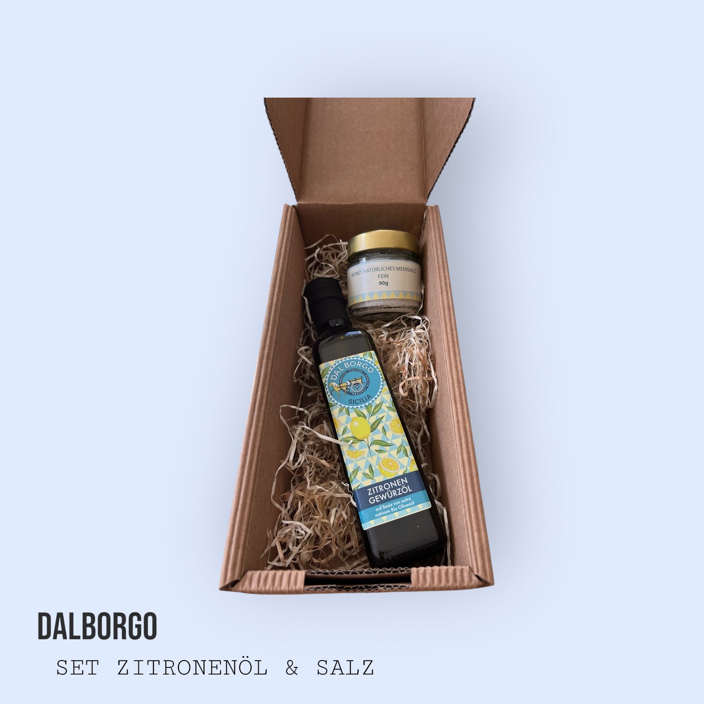 Geschenkset Zitronenöl & Salz