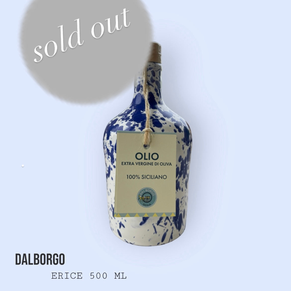 500 ml Extra Vergine Bio Olivenöl in Keramikflasche Erice