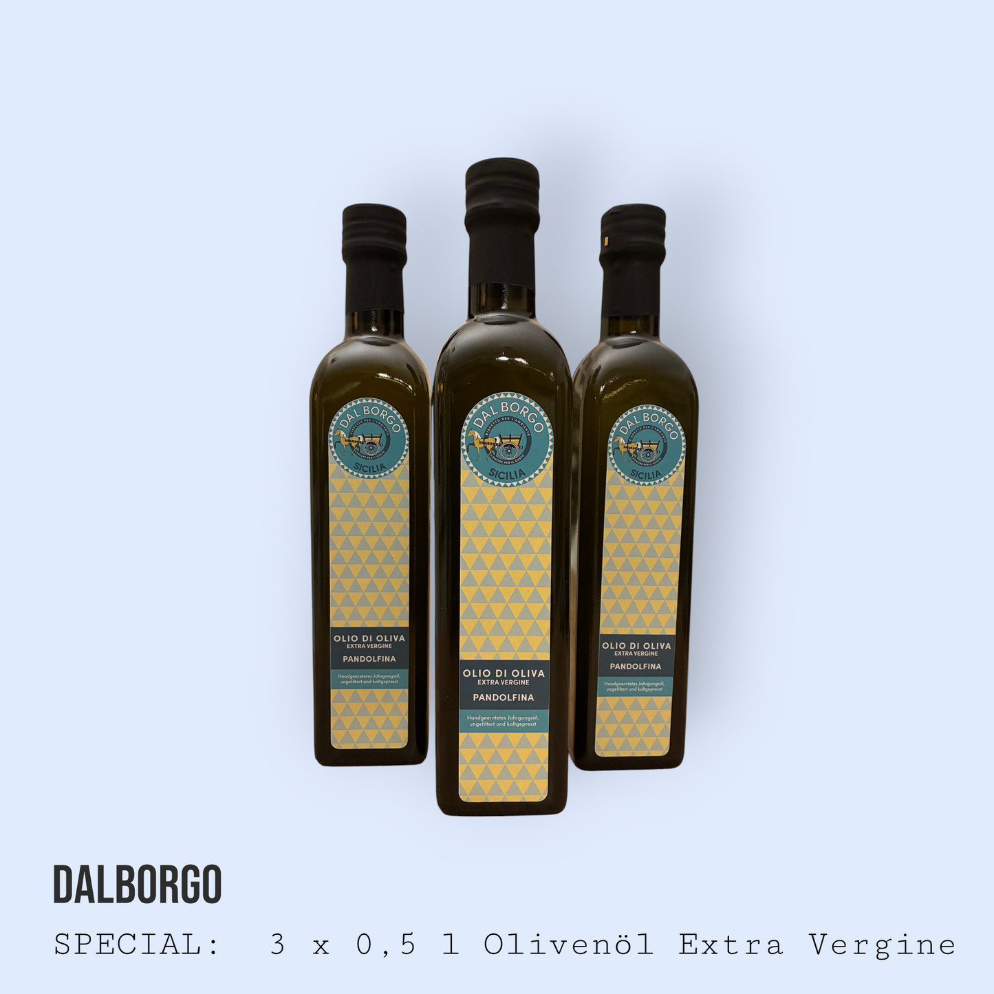 Neue Ernte: SAMBUCA SPECIAL – 3 x 0,5 l Sizilianisches Olivenöl Extra Vergine