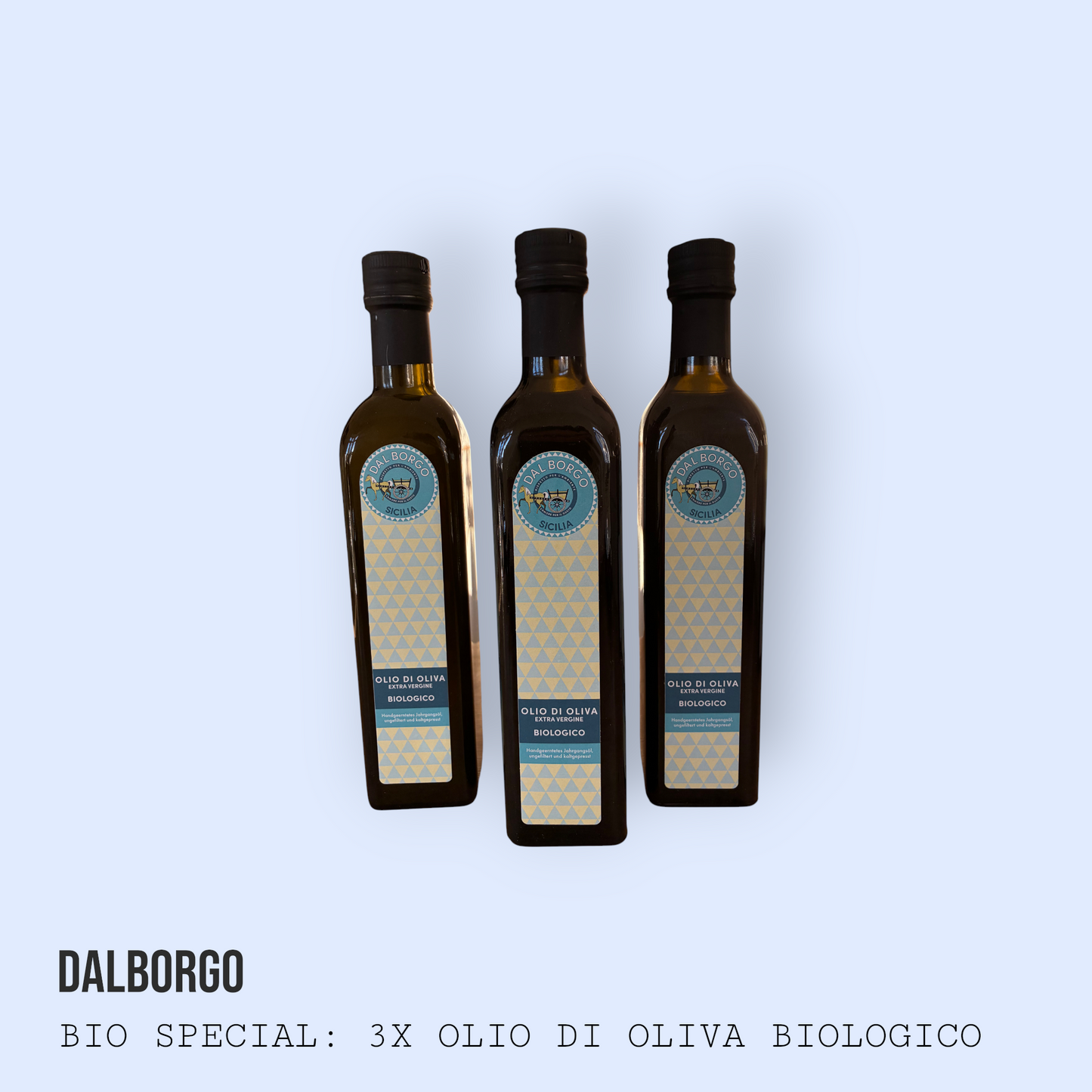 Neue Ernte: BIO SPECIAL – 3 x 0,5 l Sizilianisches Bio Olivenöl Extra Vergine