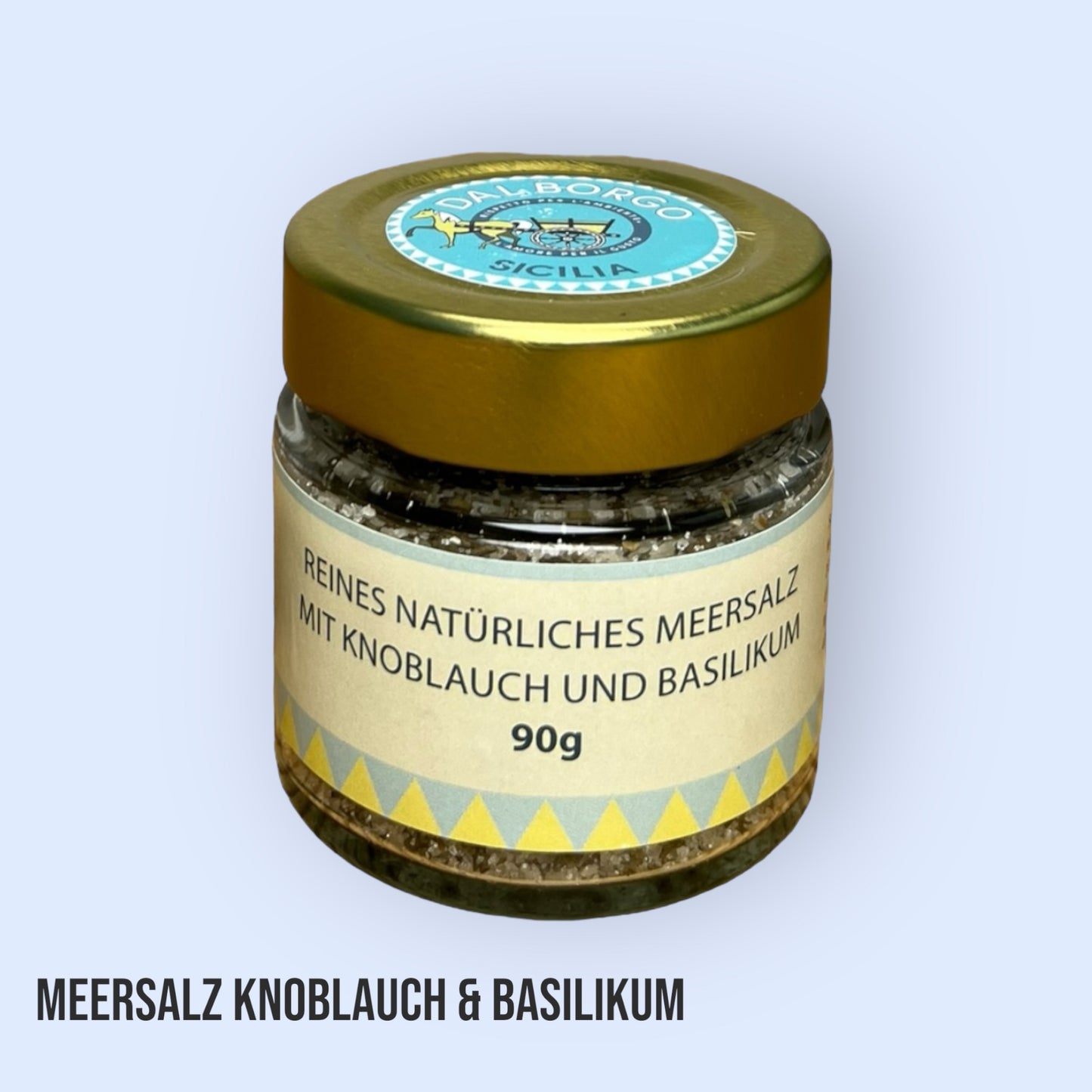 Meersalz mit Knoblauch und Basilikum