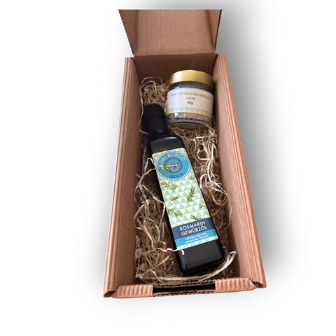 Geschenkset Rosmarinöl & Salz